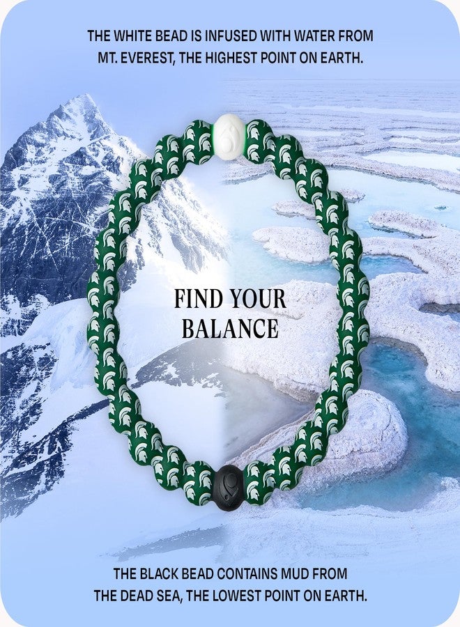 Lokai Collegiate Silicone Beaded Bracelet for Women & Men, Michigan State - Large, 7 Inch Circumference - Silicone Jewelry Fashion Bracelet Slides-On for Comfortable Fit - Image 3